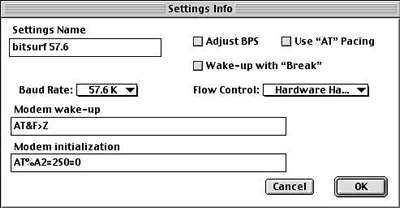 Bitsurfer Server Settings